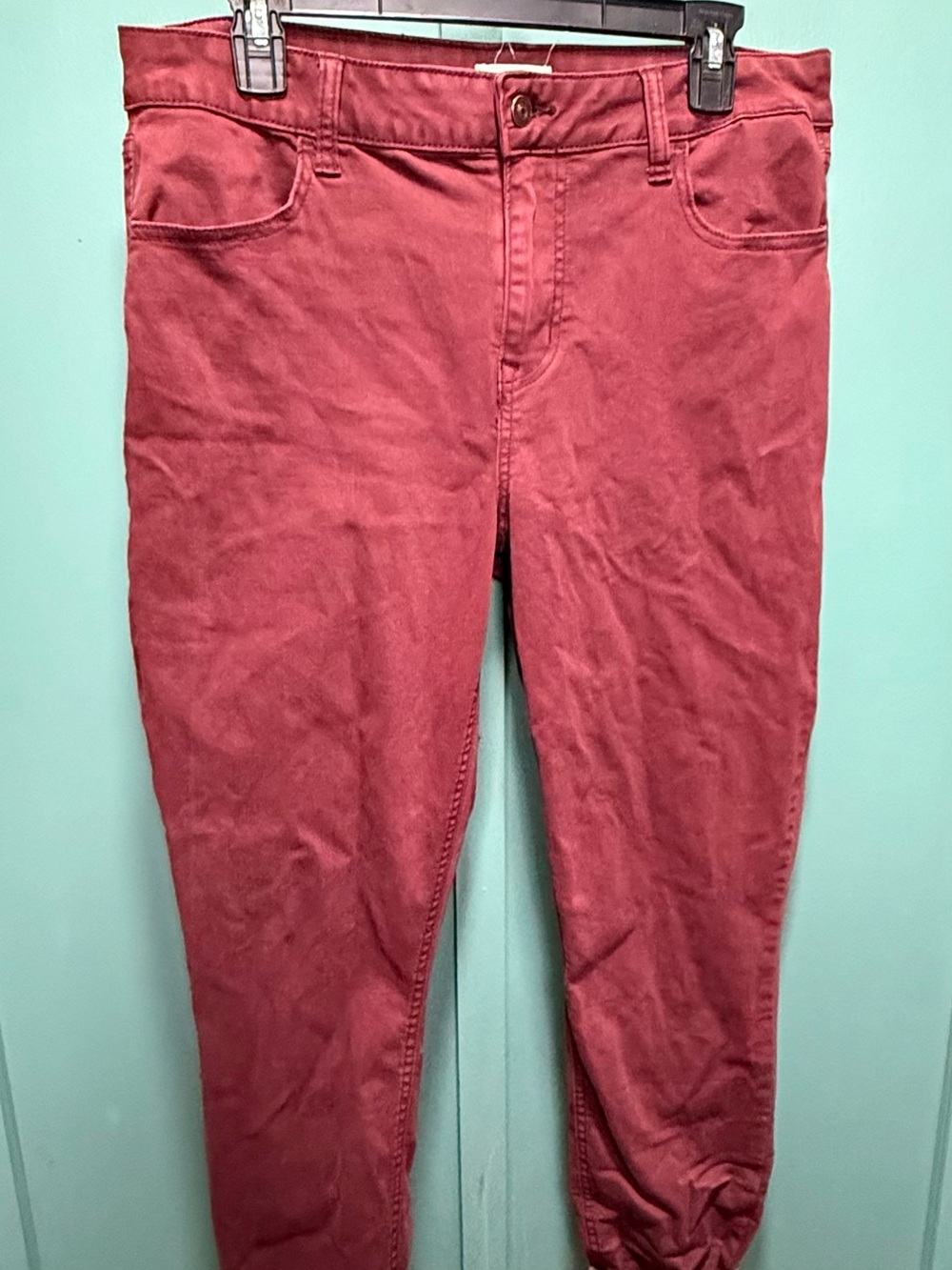 Maurices Brick Red Skinny Jeans